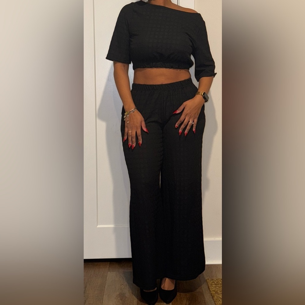 Chic‎ Black Wide Leg Women's set